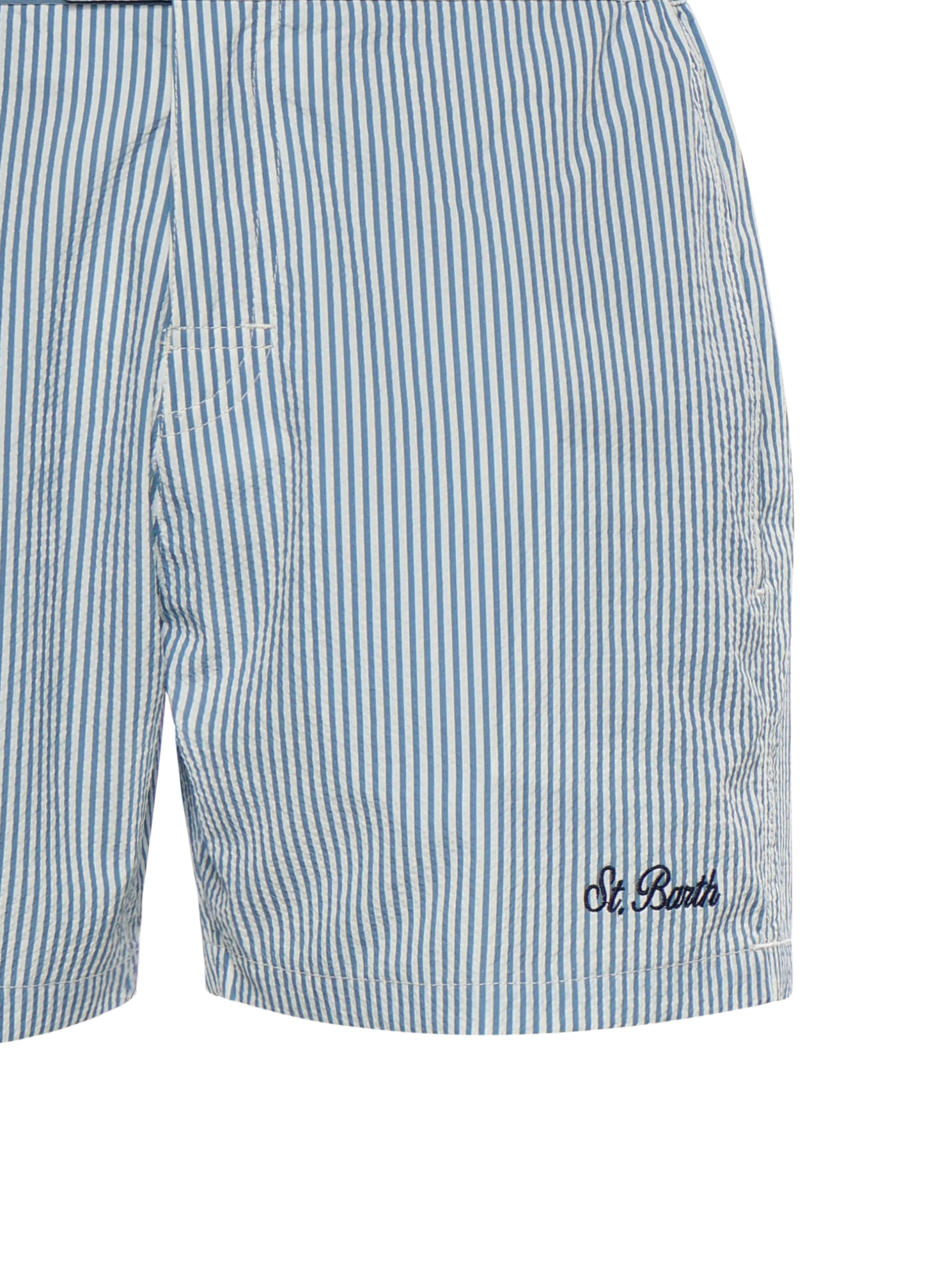 Mc2 Saint Barth Sea Clothing Light Blue/white Pl Pa