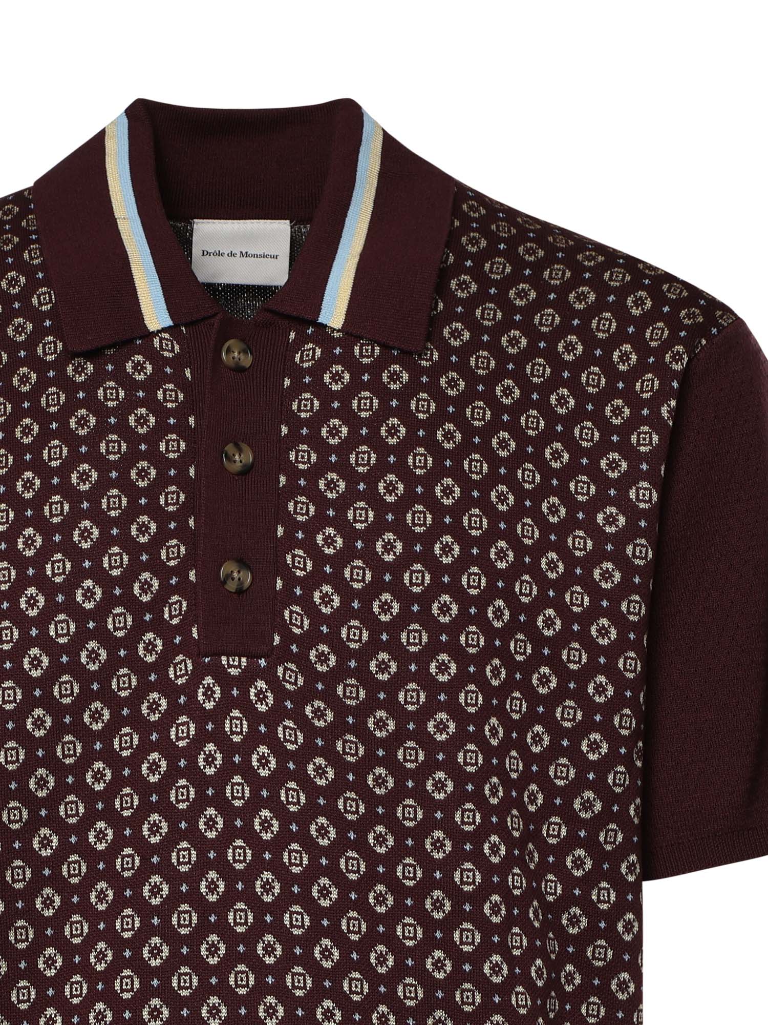 Drole De Monsieur T-Shirts And Polos Dark Red Fabric: Cotton
