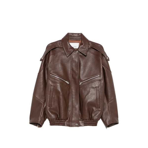 Leather Jacket Hudson Brown Polyurethane