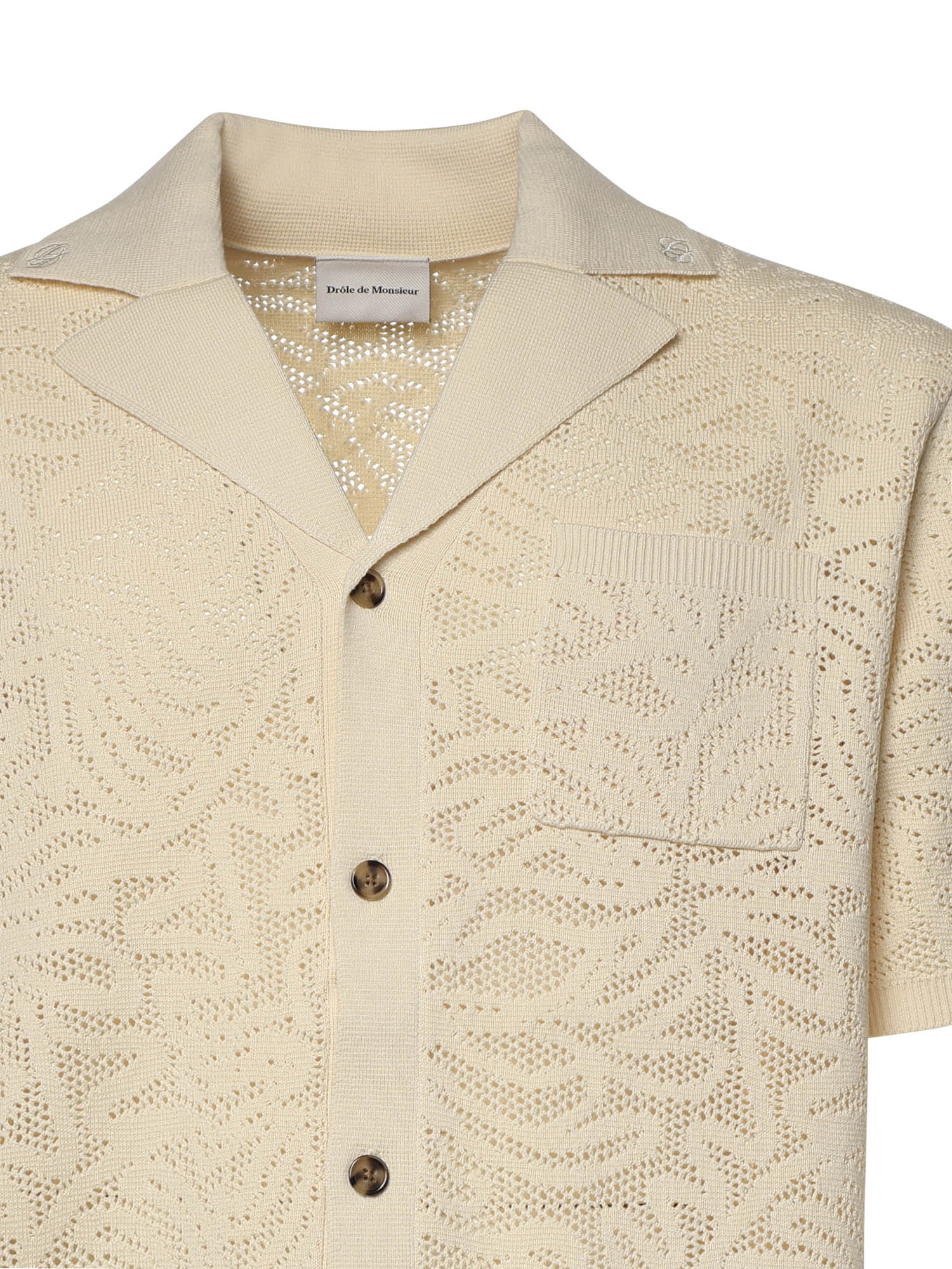Drole De Monsieur Shirts Off White Fabric: Cotton