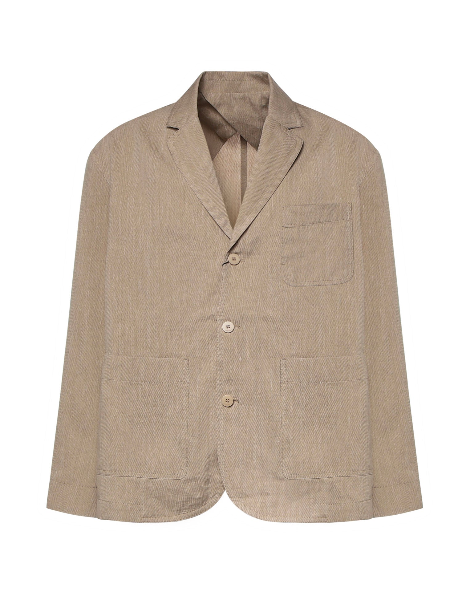 Jacquemus Jackets Beige Viscose Cotton Linen