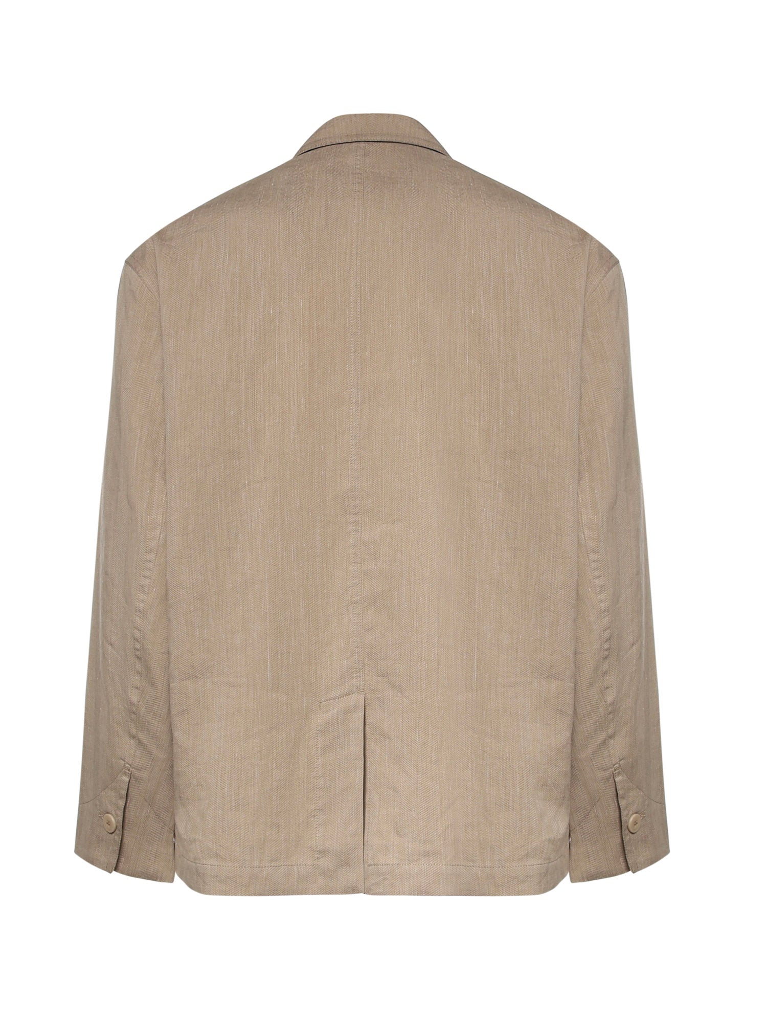 Jacquemus Jackets Beige Viscose Cotton Linen