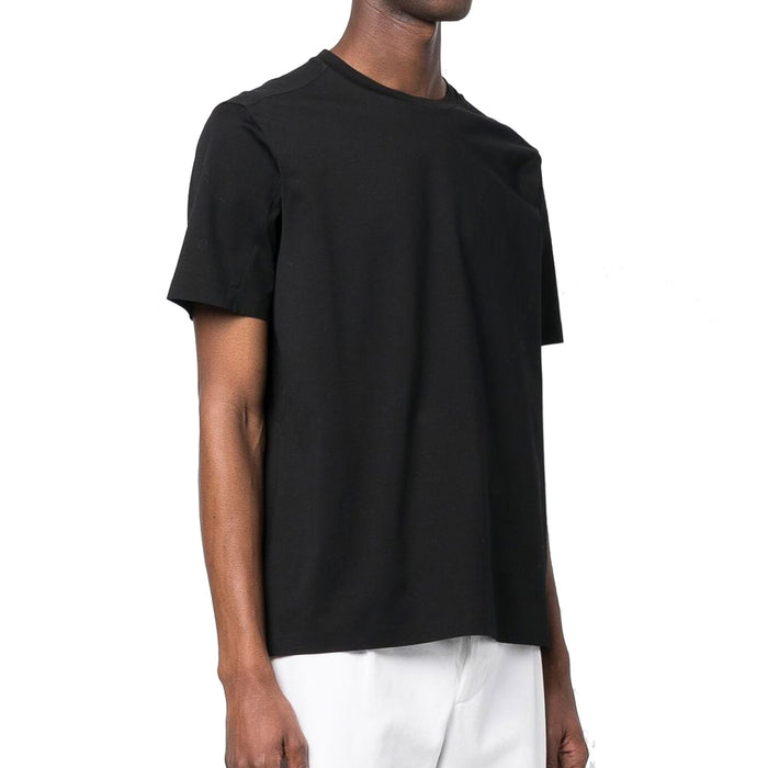 Herno Crewneck T-Shirt Black Cotton Elastane