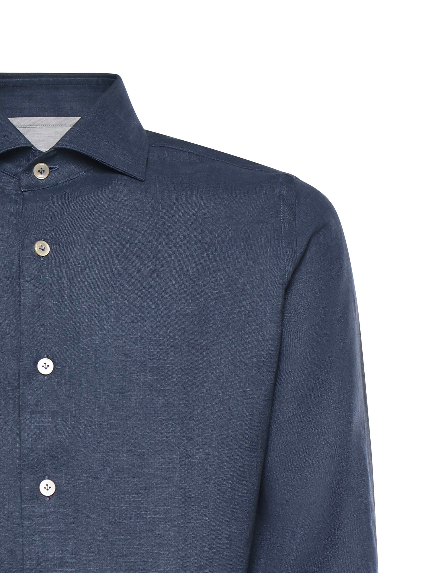 Eleventy Shirts Royal Blue Linen
