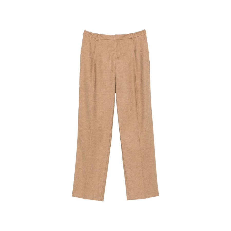 Tailored Trousers Beige Neutrals Polyester