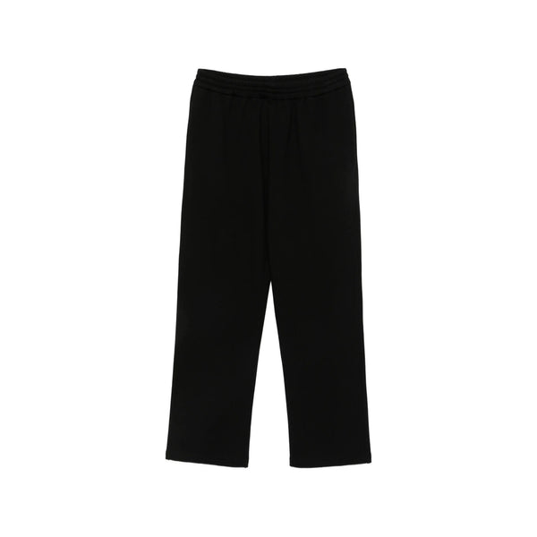 Cotton Cashmere Straight-Leg Trousers Black Regular &