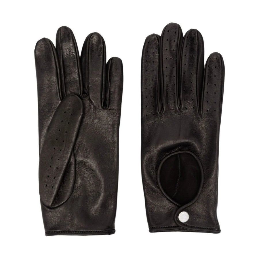 Leather Driving Gloves Black Lambskin