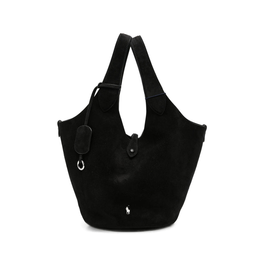 Tote Bag Black Suede Calf