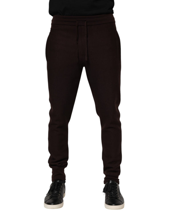 Dolce & Gabbana 70% Cashmere 30% Silk joggers in brown