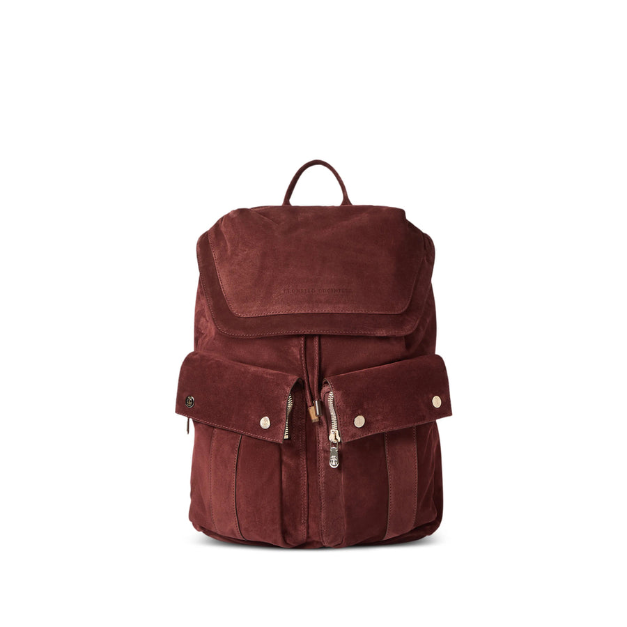Backpack Brown Calf Suede