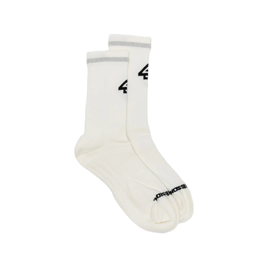 Socks 247 Ribbed Knit White Recycled Polyamide