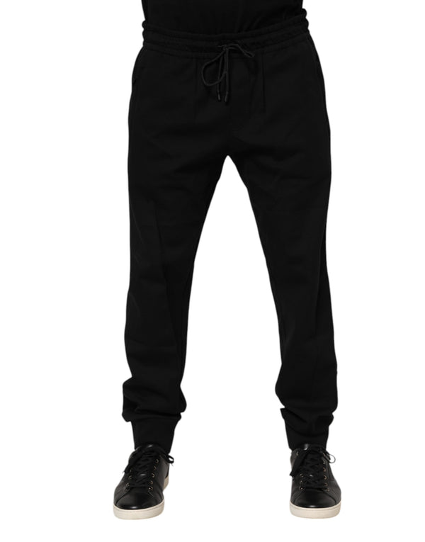 Dolce & Gabbana 70% Cotton 30% Nylon joggers in black