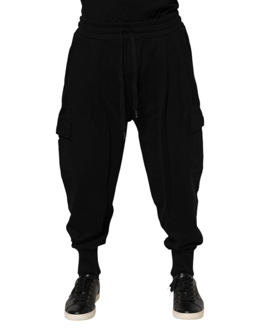 Dolce & Gabbana 100% Cotton joggers in black