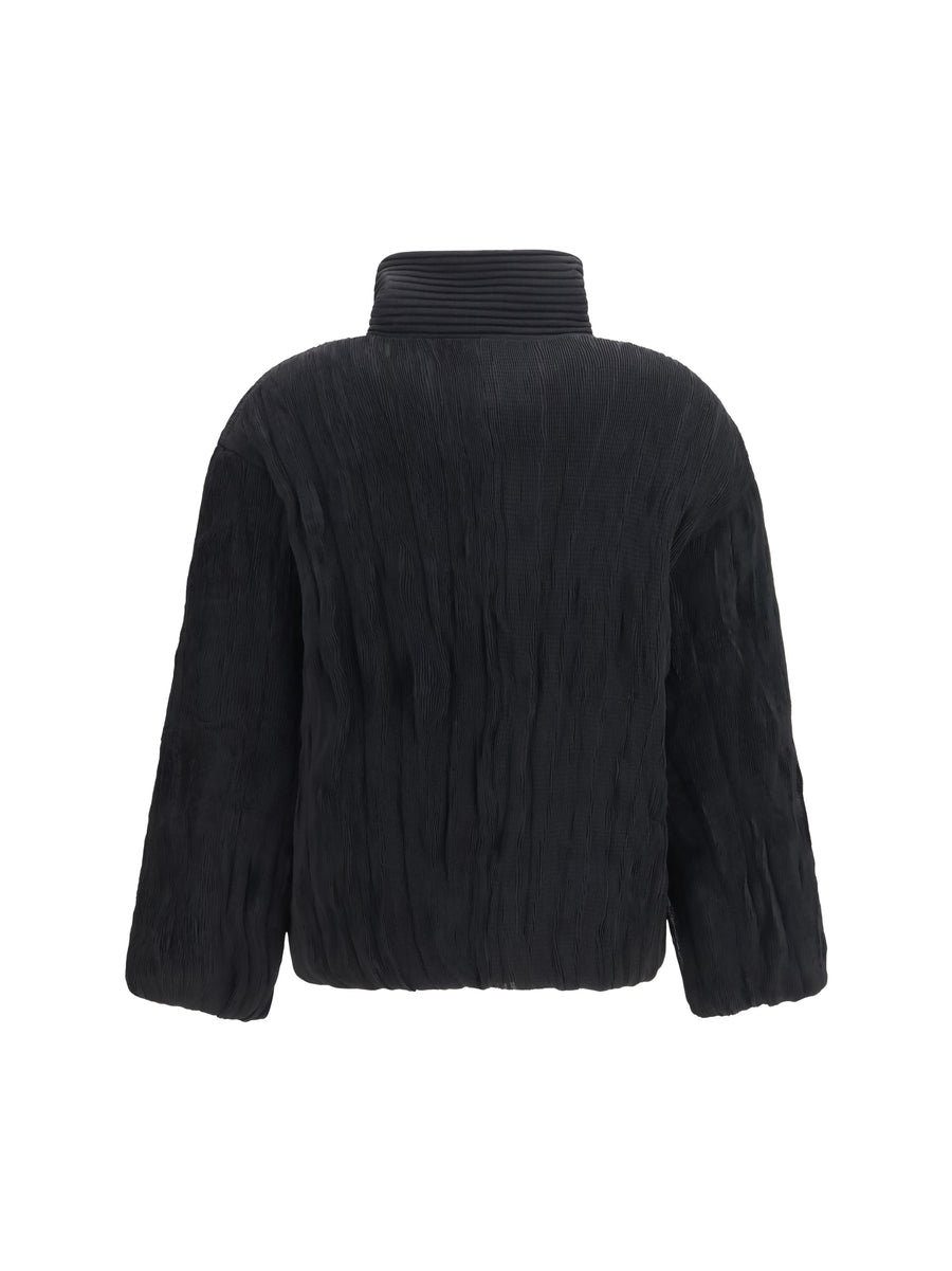 Jacket, Black Striped Polyester