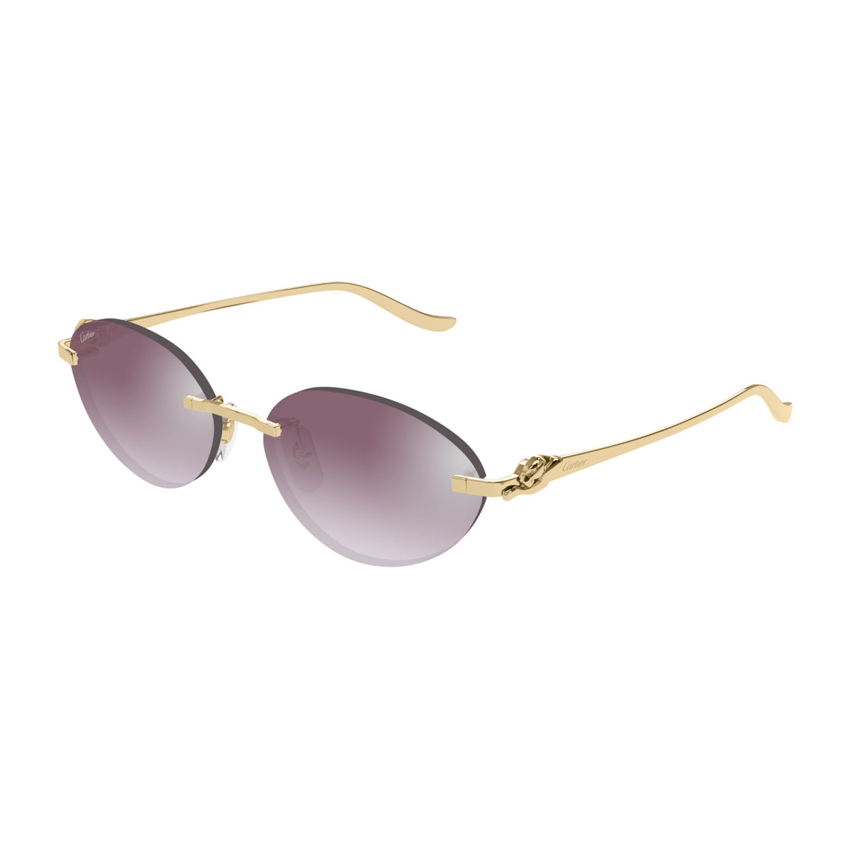 Cartier CT0504S Panthère De 004 Gold Violet Oro Metal Occhiali Da Sole