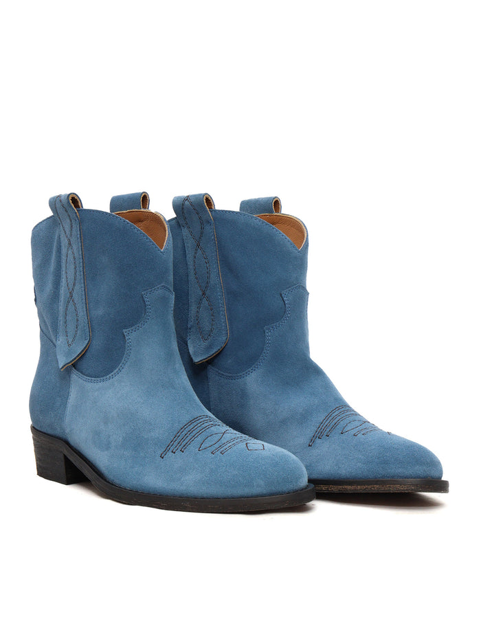 Blue long-eared Texan Light Leather Sole Boot