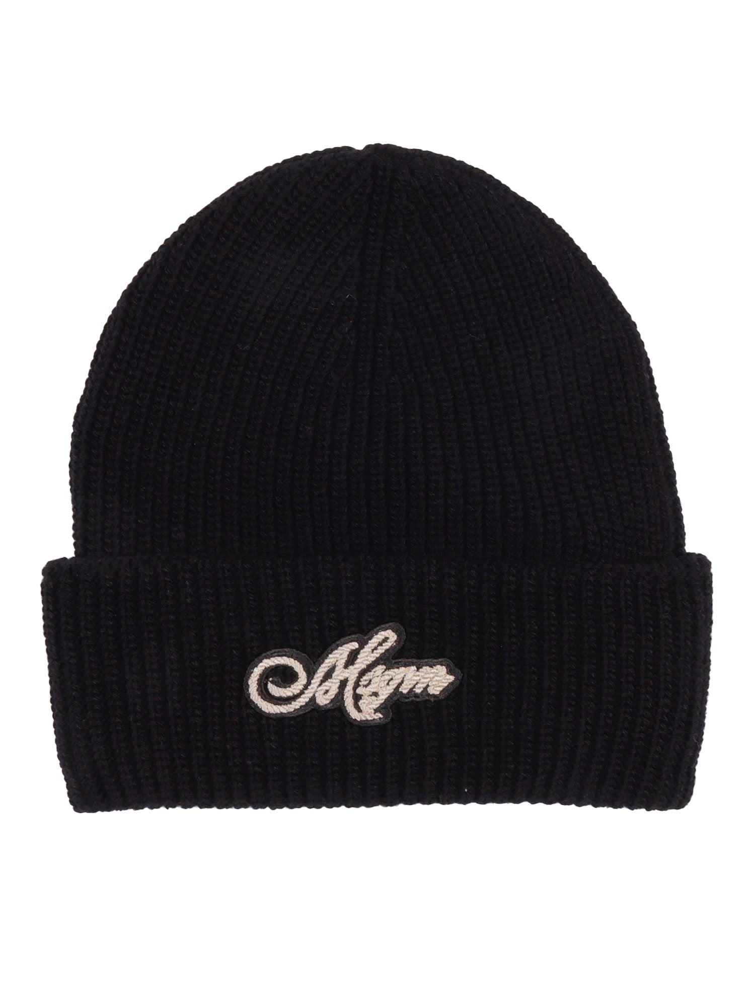 Knitted Hat Girl Black Wool Acrylic