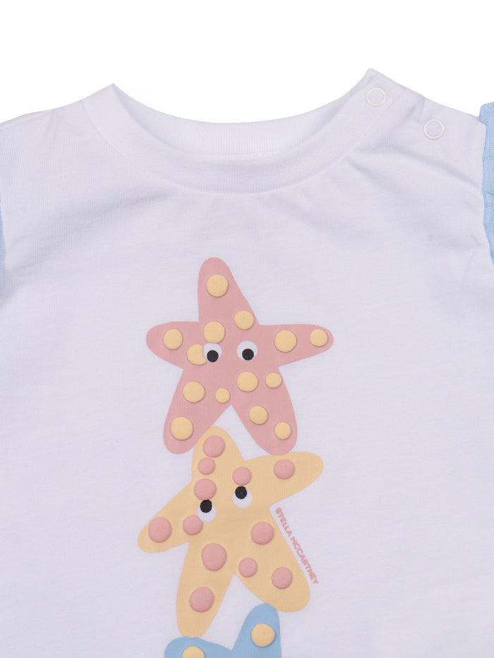 T-SHIRT-TOP White Cotton Short Sleeves T-shirt