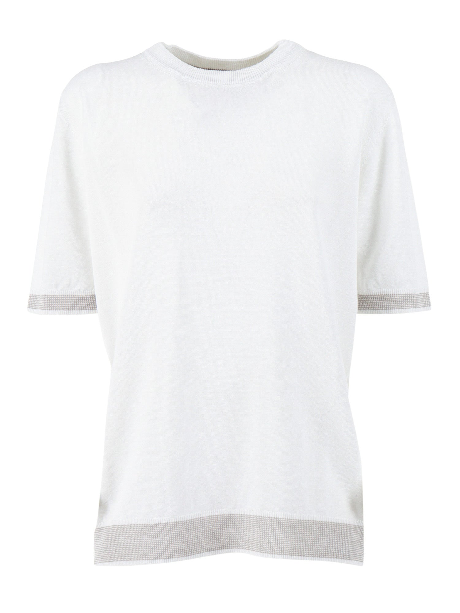 MAN SWEATER White Linen Cotton 0 % Fabric 2 Crewneck
