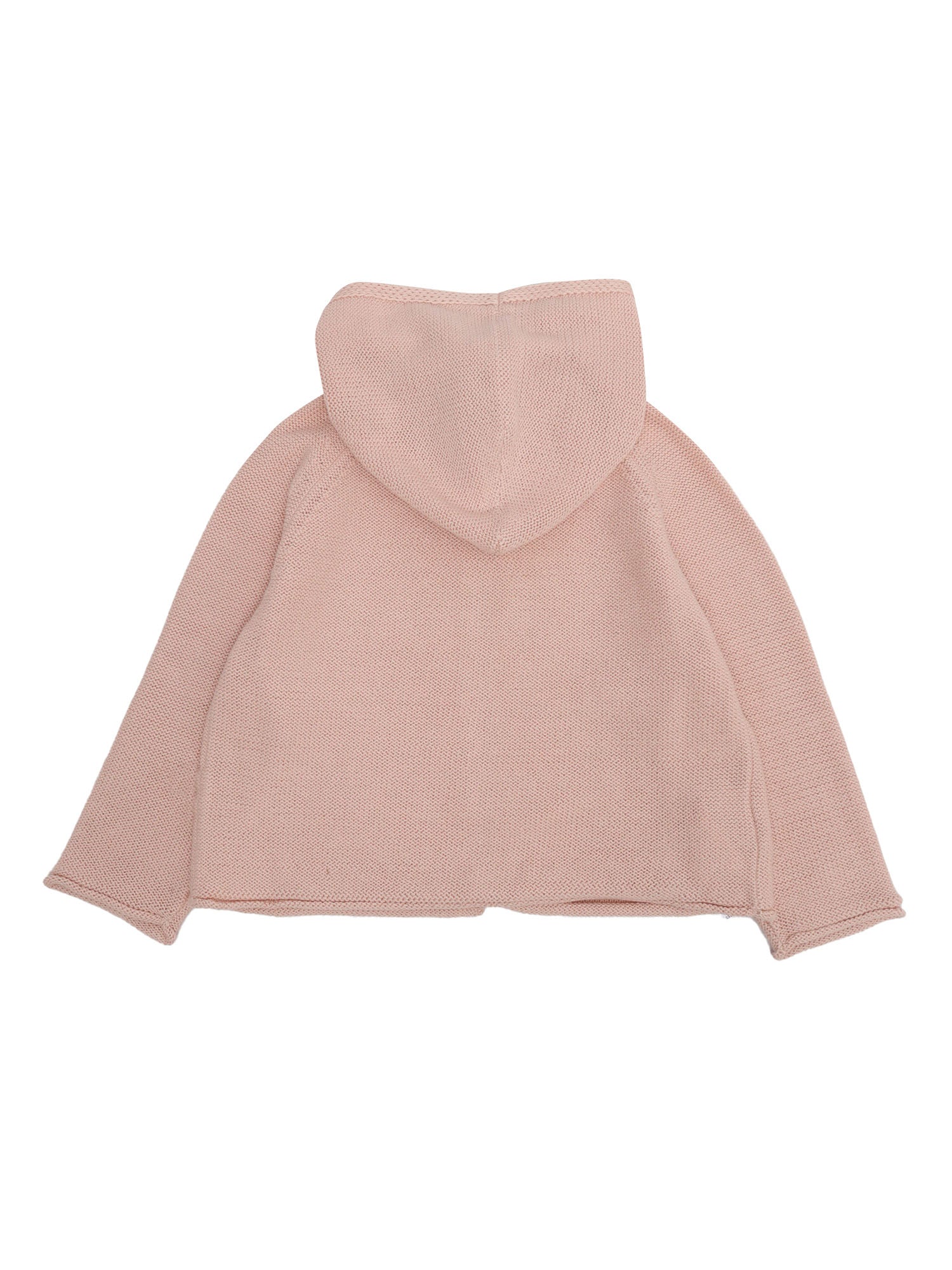 Knitted sweater for girls Pink Cotton Crewneck