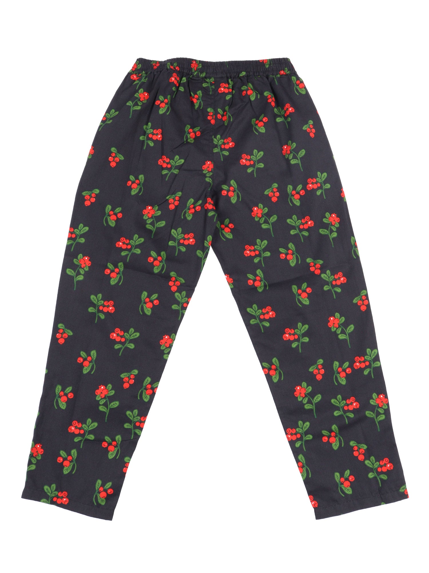 Lingonberries Woven Trousers Black Organic Cotton Trackpants