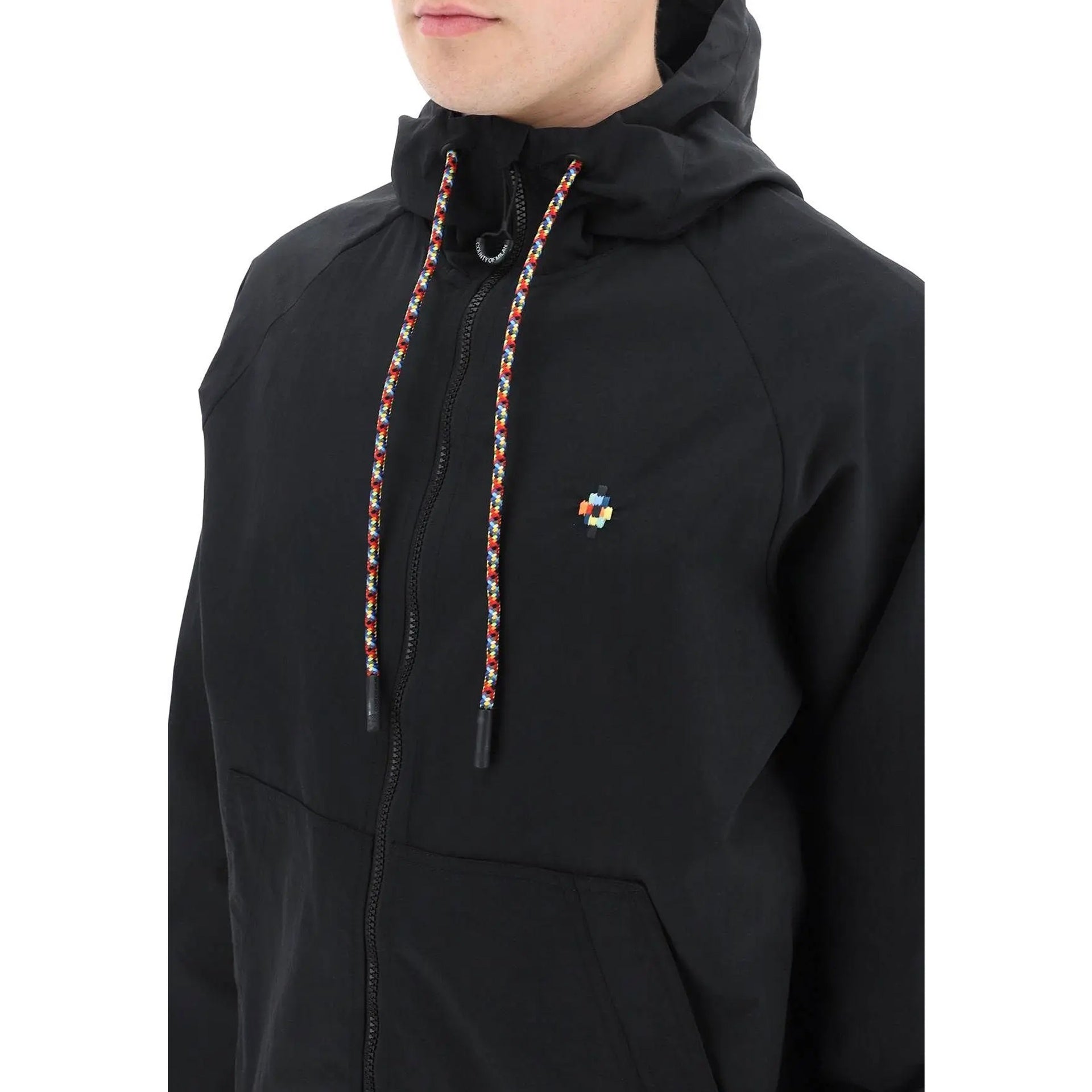 County Of Milan Windbreaker Jacket Black Polyamide