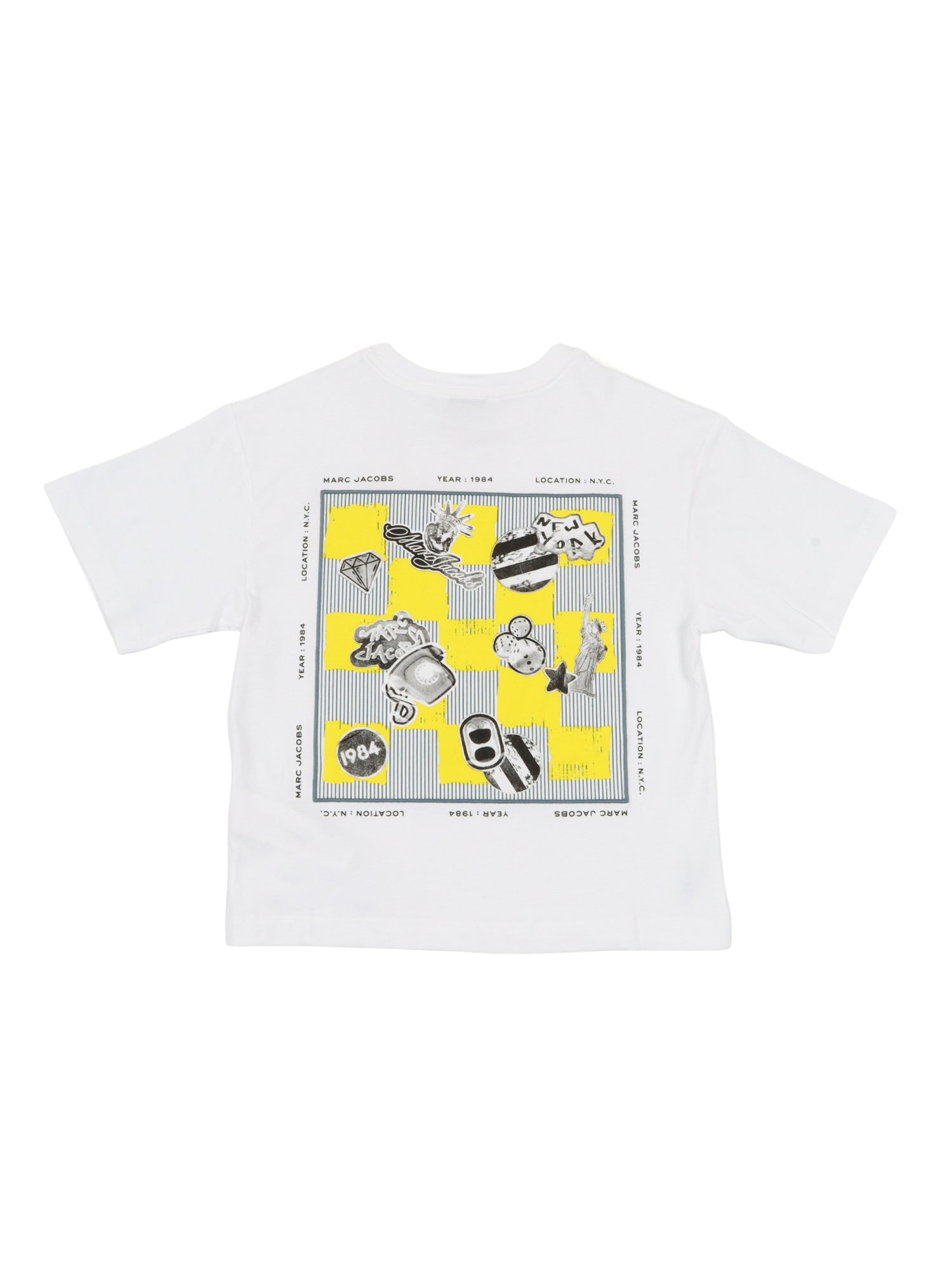 T-SHIRT White Cotton Fabric 2 Short Sleeves