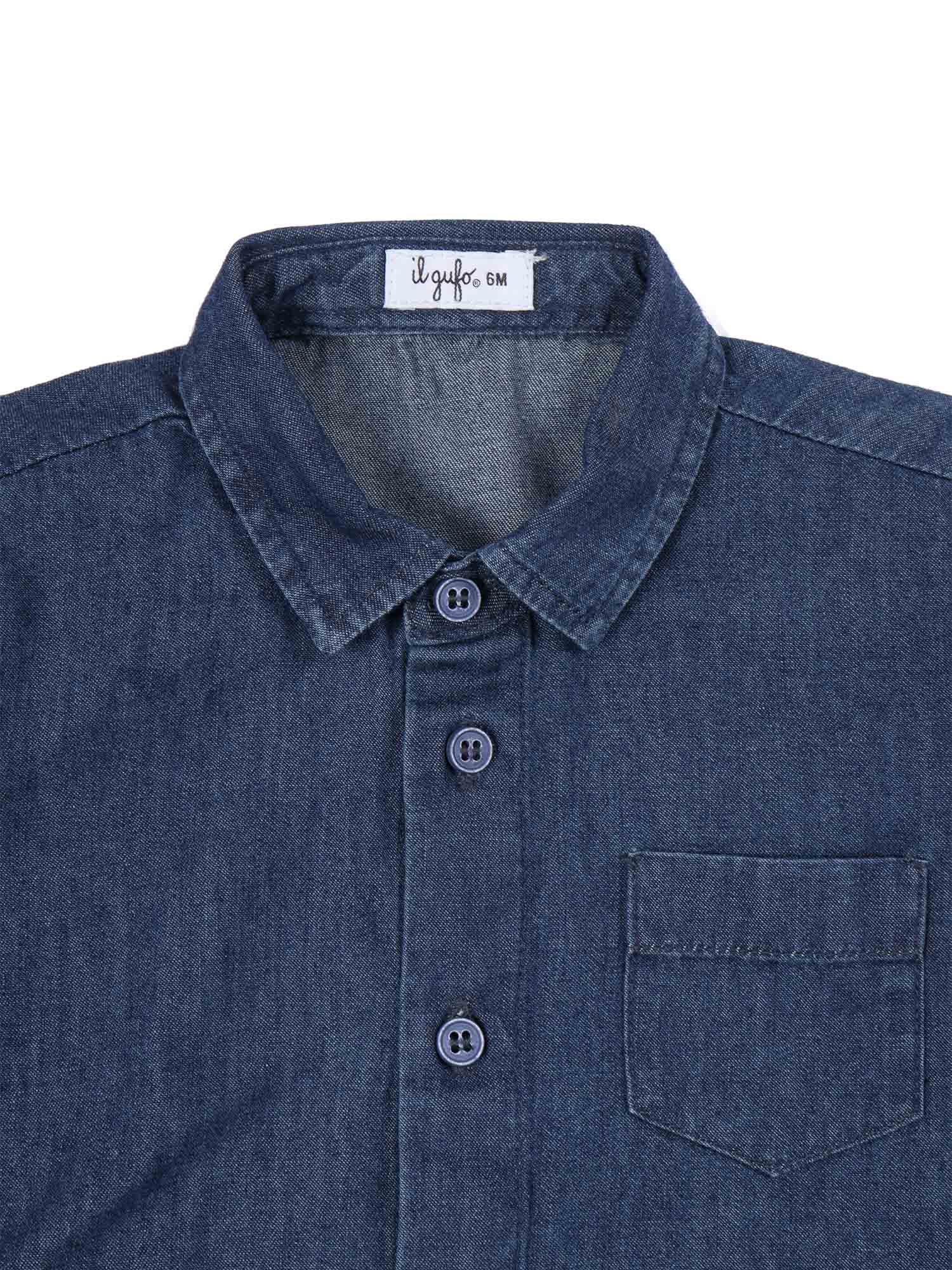 Long Sleeved Shirt Blue Cotton
