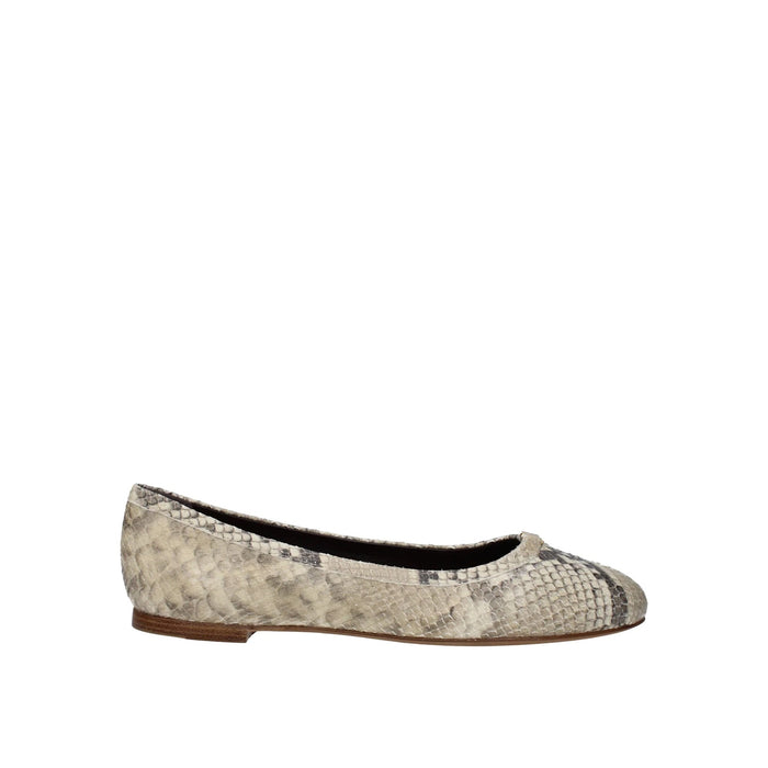 Chloè Python Marcie Ballerina Flat Beige Goat Leather