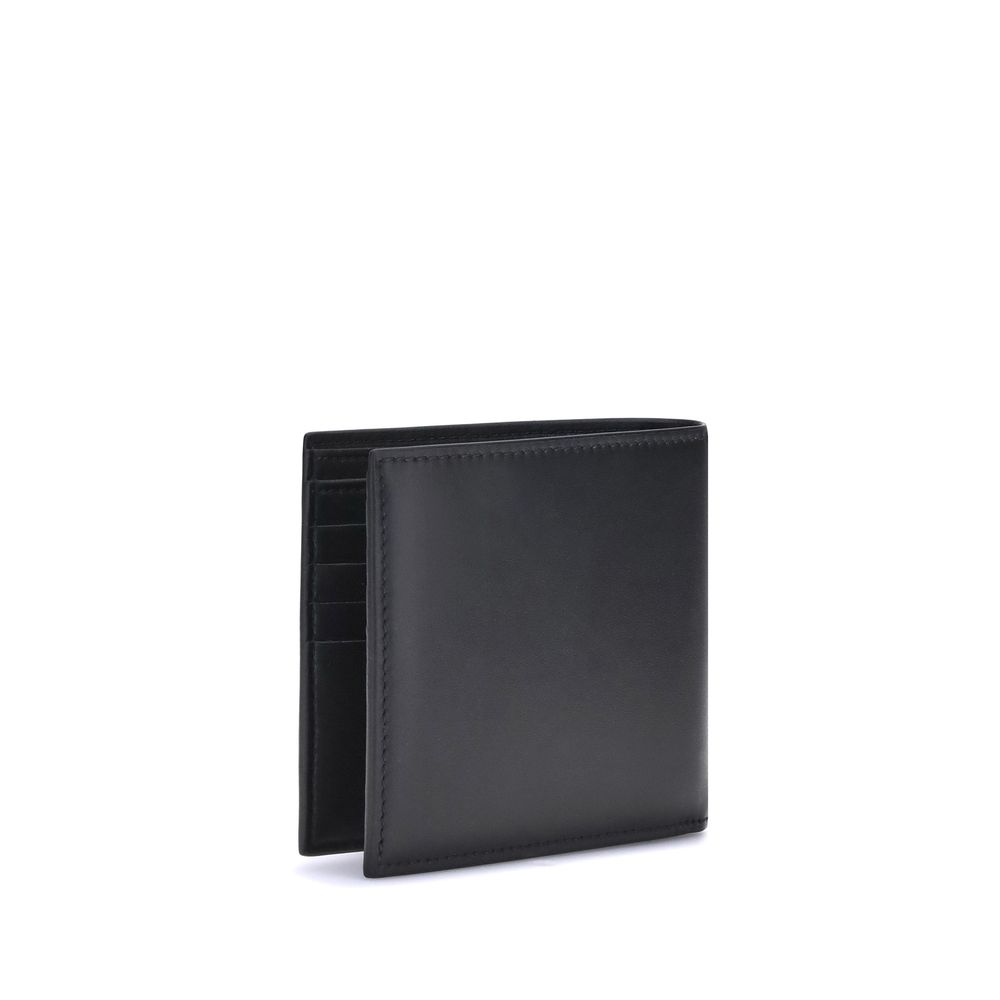 Alexander McQueen 100% Calf Leather Bos Taurus wallet in black — view 2