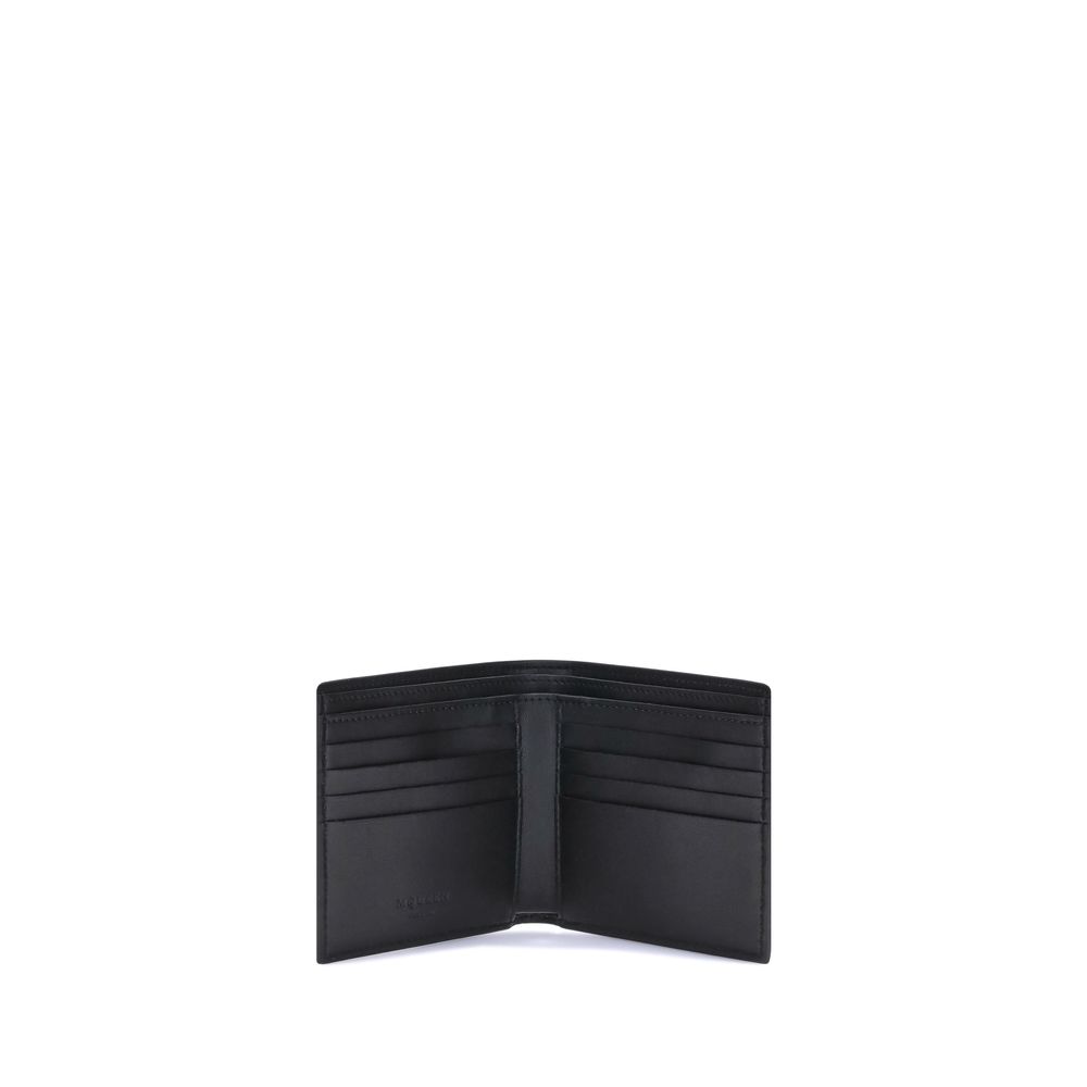 Alexander McQueen 100% Calf Leather Bos Taurus wallet in black — view 3