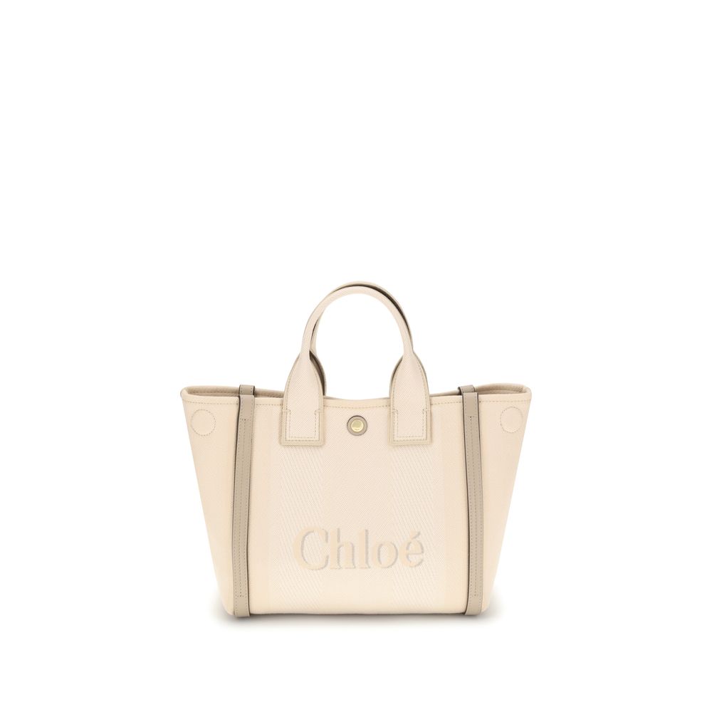 Beige Cotton Handbag Bag