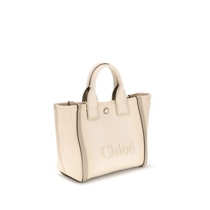 Beige Cotton Handbag Bag