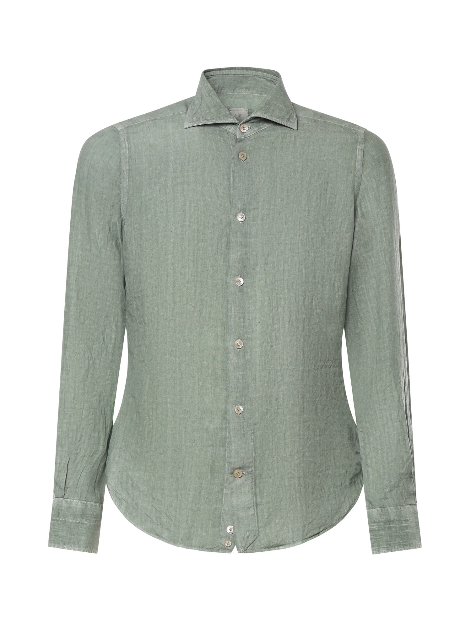 Eleventy Shirts Green Linen