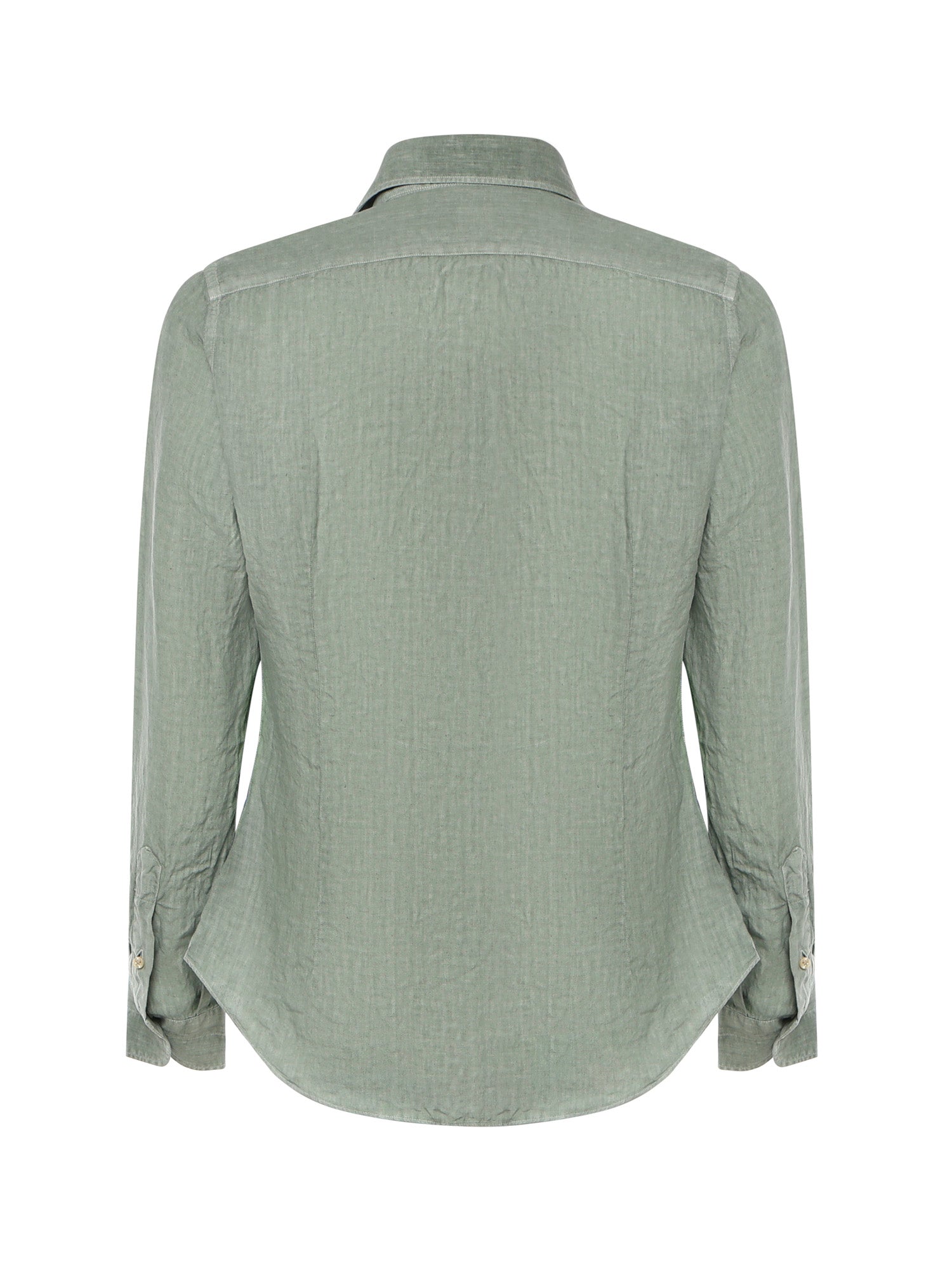 Eleventy Shirts Green Linen