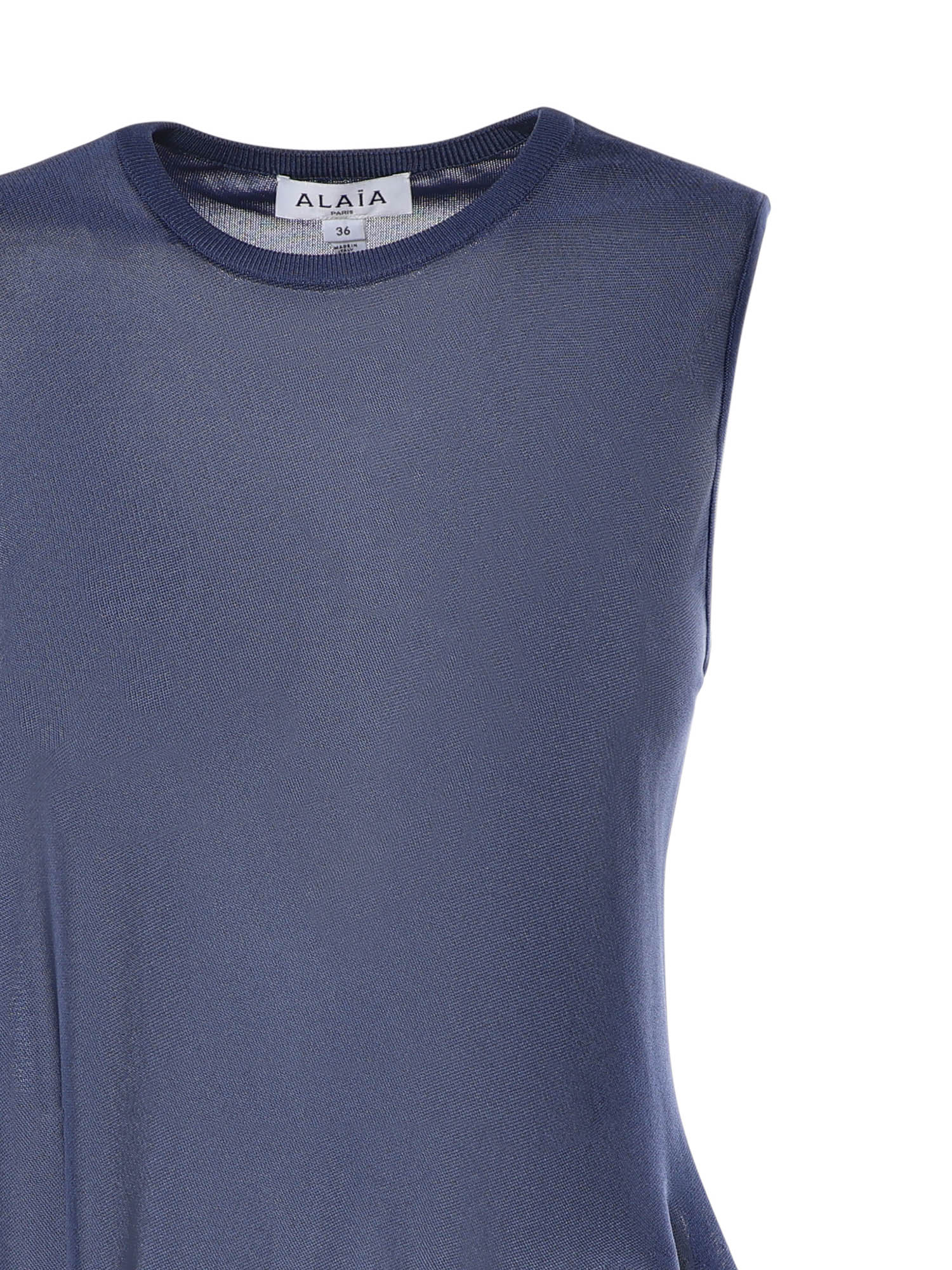 Alaia Top Bleu Denim