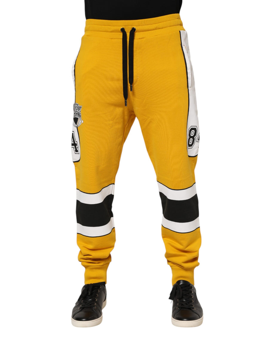 Dolce & Gabbana 100% Cotton joggers in yellow
