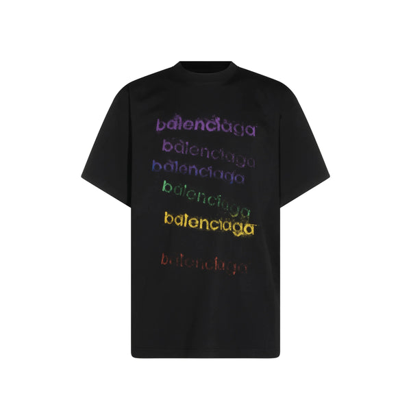 Cotton Logo Print T-Shirt Black T-shirts And Polos