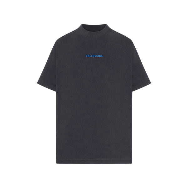 Cotton T-Shirt With Embroidered Logo Black T-shirts And Polos