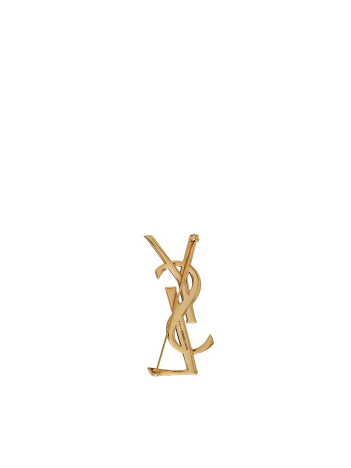 Saint Laurent Bijoux Aged Brass Gold