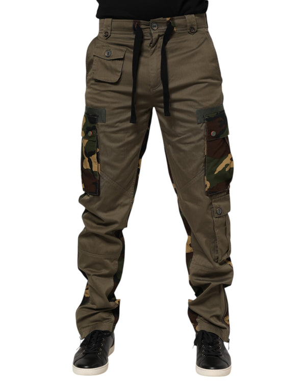 Dolce & Gabbana 100% Cotton cargo pants in brown