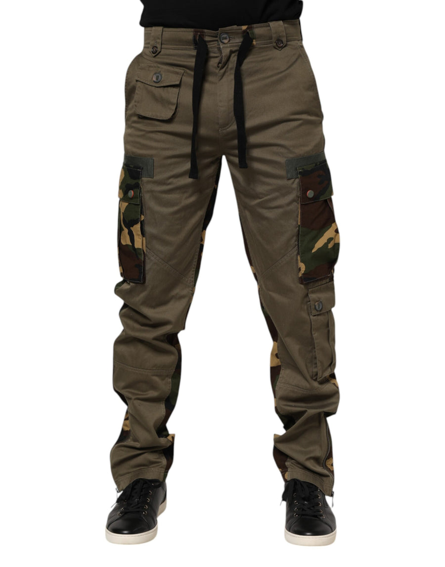 Dolce & Gabbana 100% Cotton cargo pants in brown
