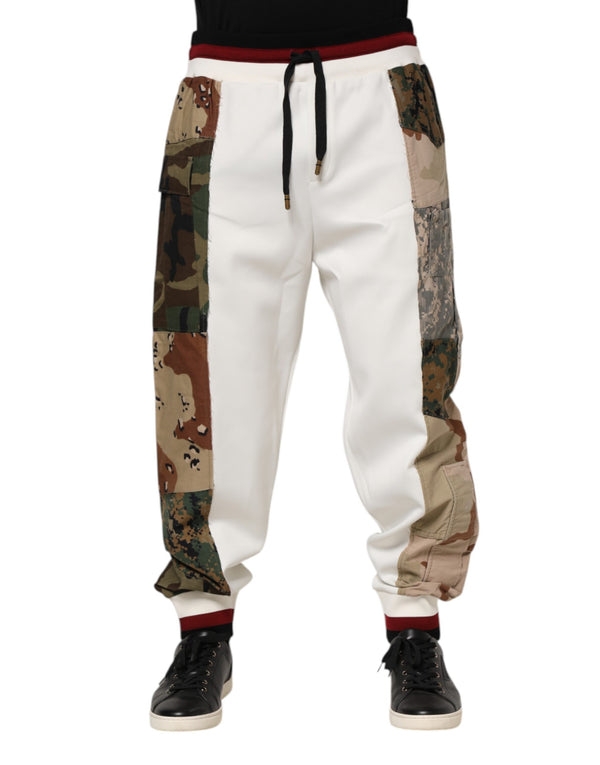 Dolce & Gabbana 67% Polyester joggers in white