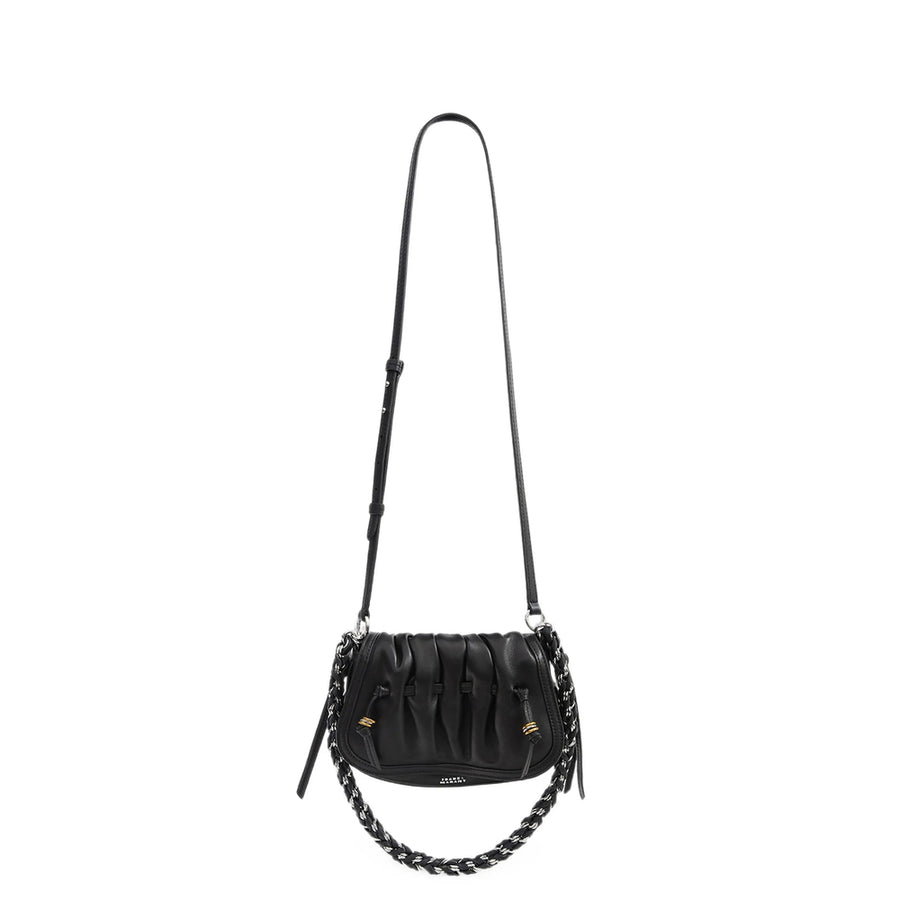 Leather Shoulder Bag Black Lambskin Outer