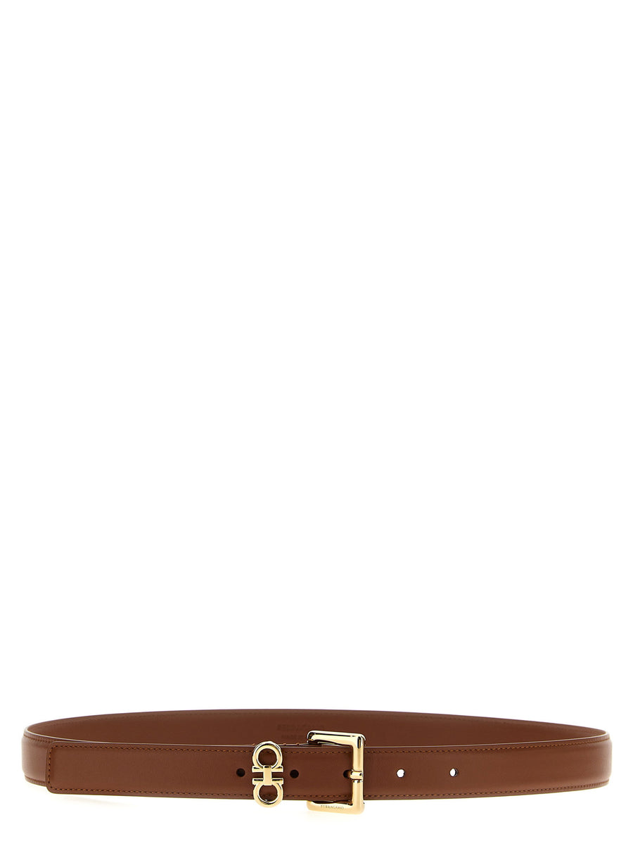 Ferragamo Gancini Belt — Brown