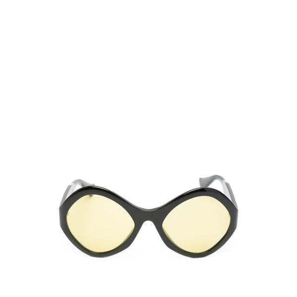 Sunglasses Black Geometric Frame Acetate