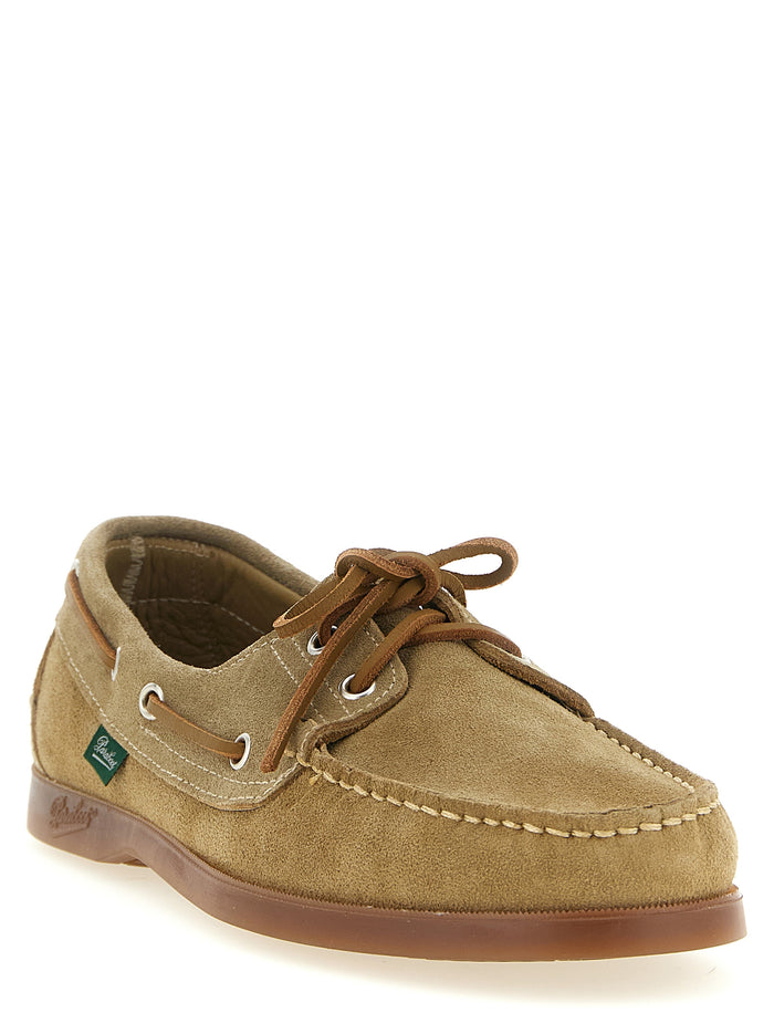 Barth boat shoe Beige Calfskin Leather (bos Taurus) Loafers