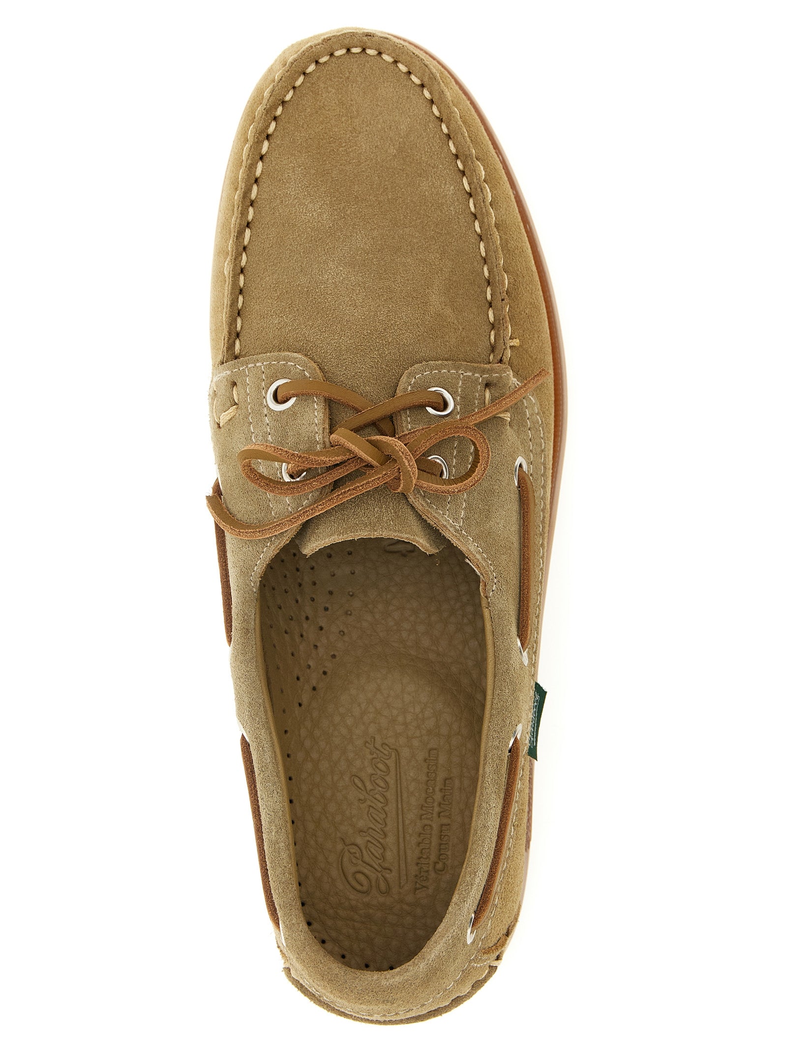 Barth boat shoe Beige Calfskin Leather (bos Taurus) Loafers