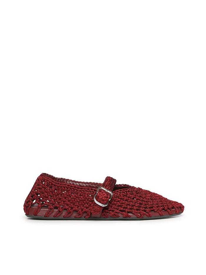 Alaia Flat Shoes Bordeaux