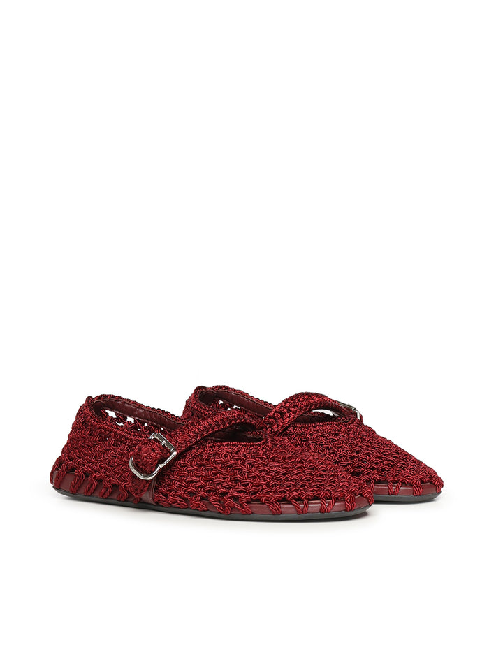 Alaia Flat Shoes Bordeaux